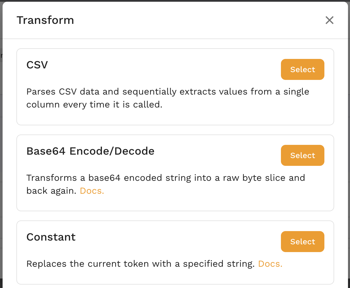 Transform List