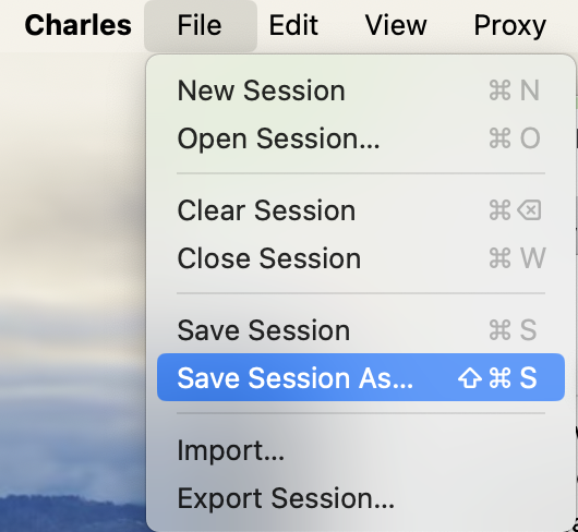 Charles Proxy Import