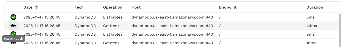 Example signature with key-value pairs displayed in tabular format